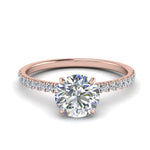 Load image into Gallery viewer, Lab diamond Petite Halo Engagement Rings 14K Gold
