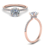 Load image into Gallery viewer, Lab diamond Petite Halo Engagement Rings 14K Gold
