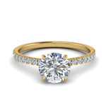 Load image into Gallery viewer, Lab diamond Petite Halo Engagement Rings 14K Gold
