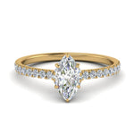 Load image into Gallery viewer, Lab diamond Hidden Halo Engagement Rings 14K Gold
