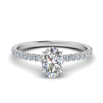 Load image into Gallery viewer, Lab diamond Hidden Halo Engagement Rings 14K Gold
