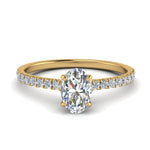 Load image into Gallery viewer, Lab diamond Hidden Halo Engagement Rings 14K Gold
