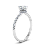 Load image into Gallery viewer, Lab diamond Under Halo Engagement Rings 14K Gold
