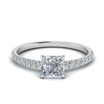 Load image into Gallery viewer, Lab diamond Petite Halo Engagement Rings 14K Gold
