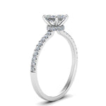 Load image into Gallery viewer, Lab diamond Petite Halo Engagement Rings 14K Gold
