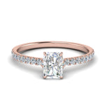 Load image into Gallery viewer, Lab diamond Petite Halo Engagement Rings 14K Gold
