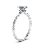 Load image into Gallery viewer, Lab diamond Petite Halo Engagement Rings 14K Gold
