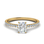 Load image into Gallery viewer, Lab diamond Petite Halo Engagement Rings 14K Gold
