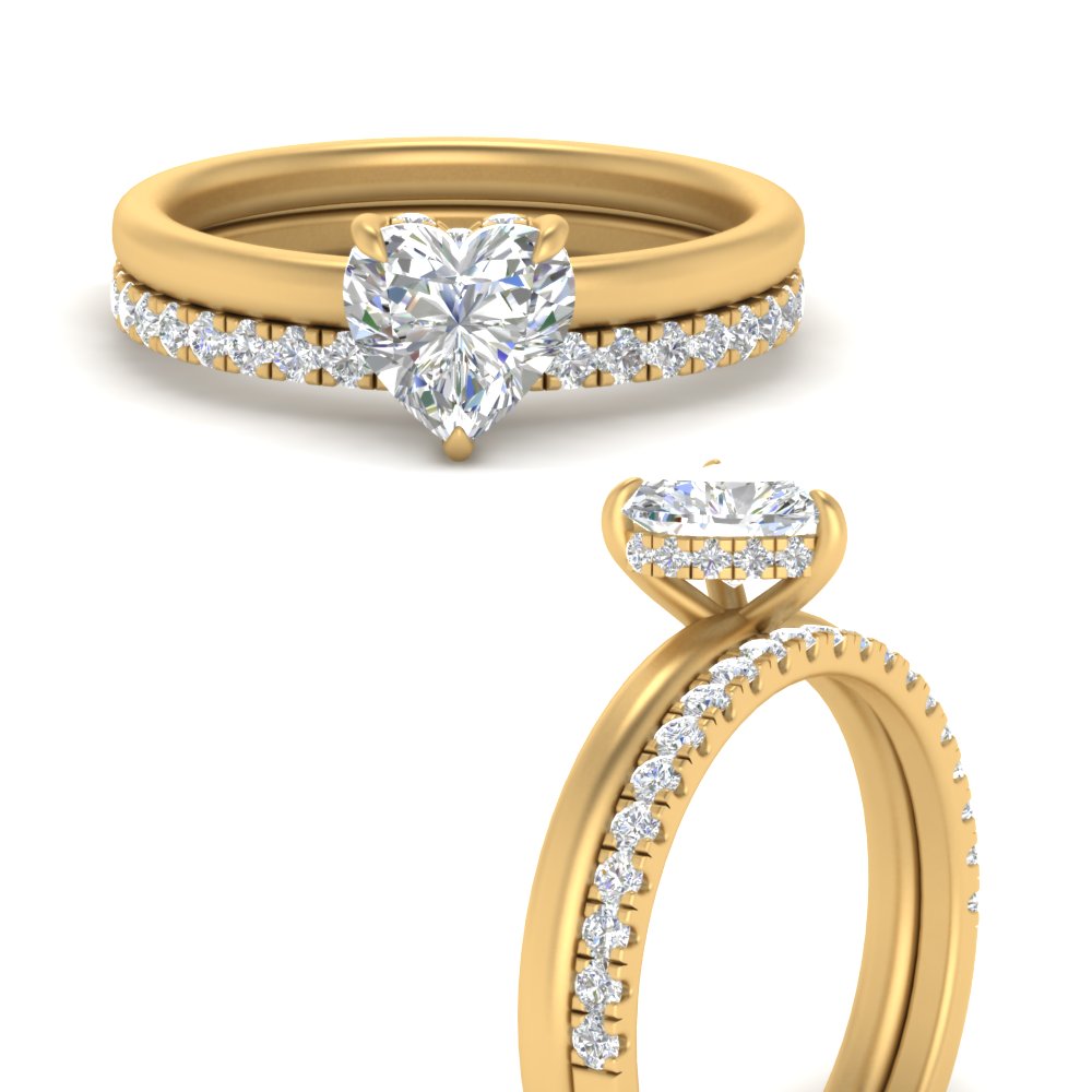 1/2 To 5 Carat Half Eternity Wedding Band with Lab Diamond Hidden Halo Ring 14K Gold