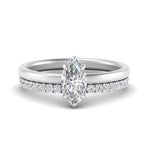 Load image into Gallery viewer, 0.50 To 5 Carat Lab Diamond Hidden Halo Ring With Eternity Wedding Band 14K Gold
