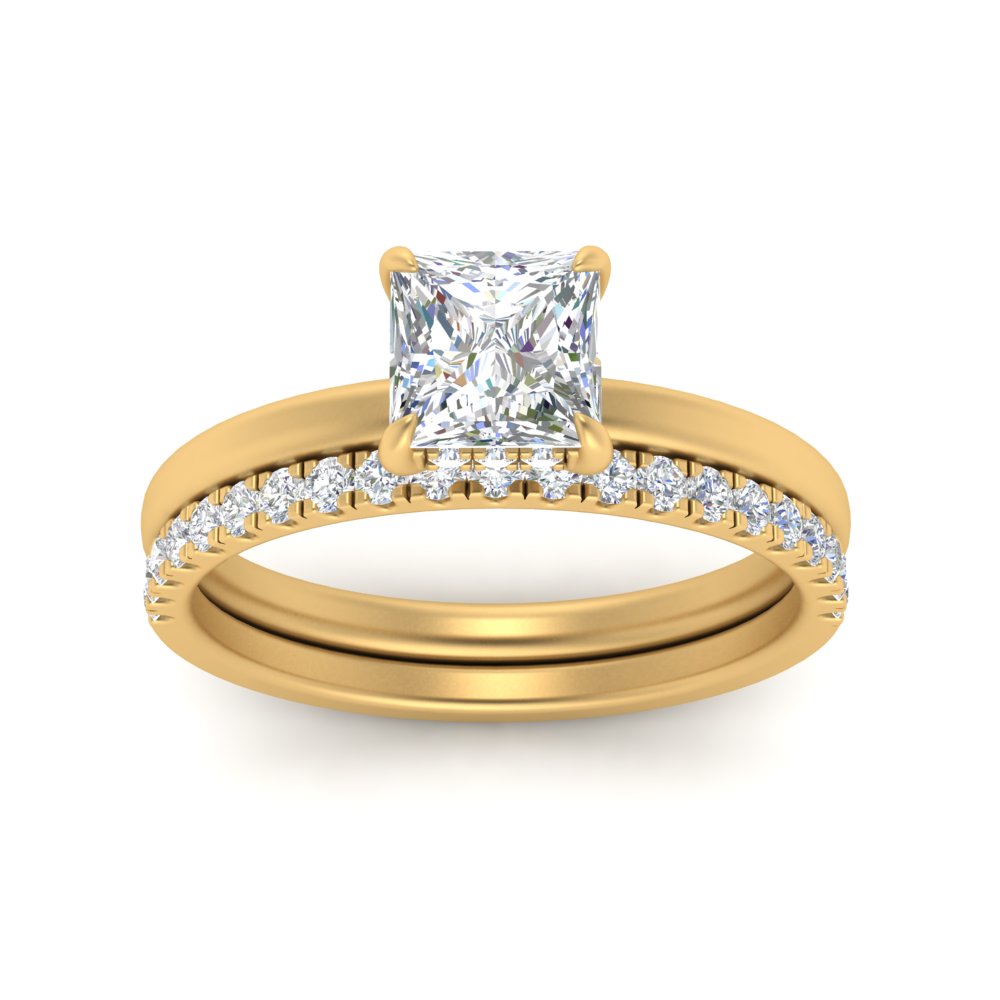 0.50 To 5 Carat Hidden Halo Engagement Ring Wedding Band 14K Gold