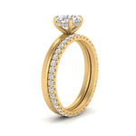 Load image into Gallery viewer, 1/2 To 5 Carat Hidden Halo Ring Eternity Lab Diamond Wedding Band 14K Gold
