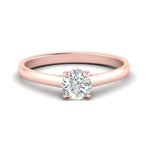 Load image into Gallery viewer, 1/2 To 5 Carat IGI Certified Lab Grown Diamond Under Halo Round Engagement Ring 14K Gold
