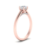 Load image into Gallery viewer, 1/2 To 5 Carat IGI Certified Lab Grown Diamond Under Halo Round Engagement Ring 14K Gold
