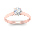 Load image into Gallery viewer, 1/2 To 5 Carat IGI Certified Lab Grown Diamond Under Halo Round Engagement Ring 14K Gold
