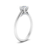 Load image into Gallery viewer, 1/2 To 5 Carat IGI Certified Lab Grown Diamond Under Halo Round Engagement Ring 14K Gold
