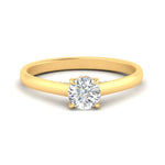 Load image into Gallery viewer, 1/2 To 5 Carat IGI Certified Lab Grown Diamond Under Halo Round Engagement Ring 14K Gold
