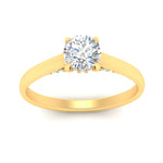 Load image into Gallery viewer, 1/2 To 5 Carat IGI Certified Lab Grown Diamond Under Halo Round Engagement Ring 14K Gold
