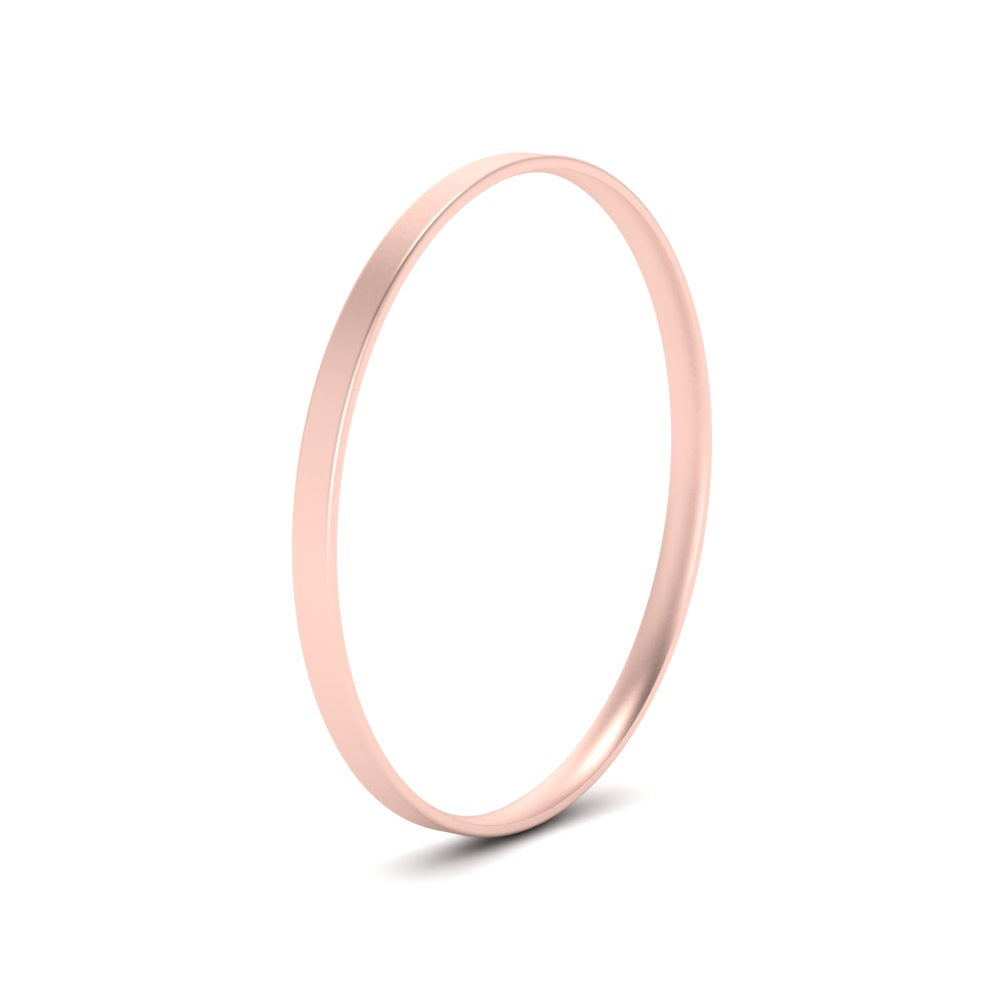 Comfort Fit Light Weight Flat Stacking Mens Band In 14K Rose Gold | Cuts & Carat