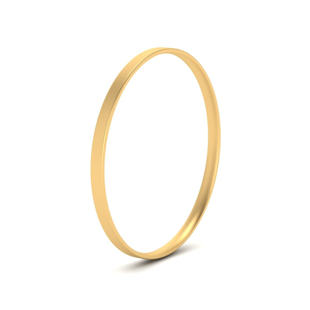 Comfort Fit Light Weight Flat Stacking Mens Band In 14K Yellow Gold | Cuts & Carat