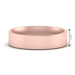 Load image into Gallery viewer, Comfort Fit Light Weight Flat Stacking Mens Band In 4K Rose Gold | Cuts &amp; Carat
