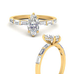 Load image into Gallery viewer, Lab Grown Marquise Cut Diamond Halo Engagement Rings 14K Yellow Gold
