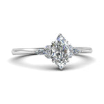 Load image into Gallery viewer, Lab diamond Petite Engagement Rings 14K Gold
