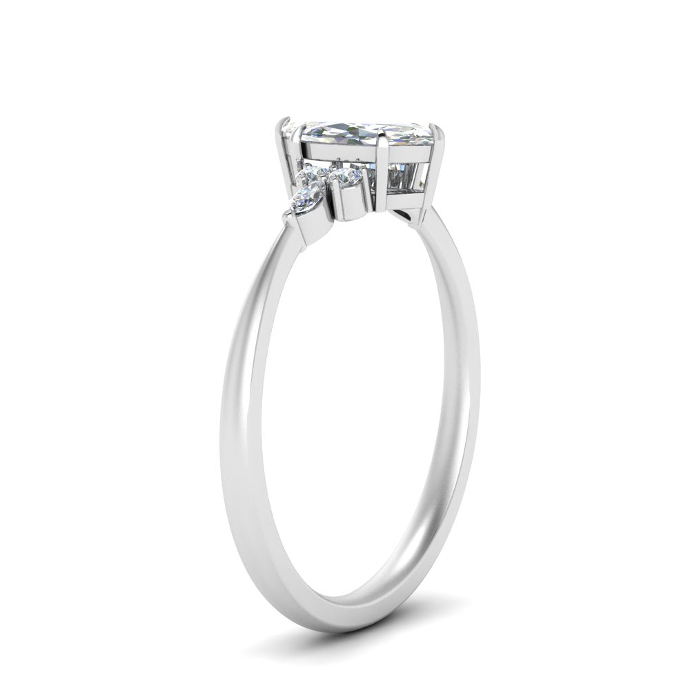 Lab diamond Petite Engagement Rings 14K Gold