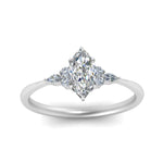 Load image into Gallery viewer, Lab diamond Petite Engagement Rings 14K Gold
