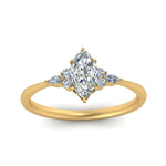 Load image into Gallery viewer, Lab diamond Petite Engagement Rings 14K Gold
