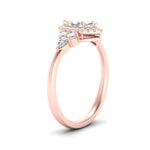 Load image into Gallery viewer, Lab Marquise Cut diamond Halo Engagement Rings 14K Rose Gold
