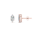 Load image into Gallery viewer, 0.50 To 5 Carat Marquise Cut Lab Created Diamond Stud Earring 14K Gold
