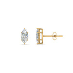 Load image into Gallery viewer, 0.50 To 5 Carat Marquise Cut Lab Created Diamond Stud Earring 14K Gold
