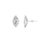 Load image into Gallery viewer, 0.50 To 5 Carat Lab Diamond Marquise Stud Bezel Set Earring For Women 14K Gold
