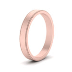 Load image into Gallery viewer, Flat Milgrain Stackable Mens Wedding Band In 14K Rose Gold | Cuts &amp; Carat
