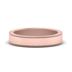 Load image into Gallery viewer, Flat Milgrain Stackable Mens Wedding Band In 14K Rose Gold | Cuts &amp; Carat
