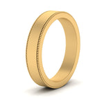 Load image into Gallery viewer, Flat Milgrain Stackable Mens Wedding Band In 14K Yellow Gold | Cuts &amp; Carat
