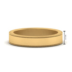 Load image into Gallery viewer, Flat Milgrain Stackable Mens Wedding Band In 14K Yellow Gold | Cuts &amp; Carat
