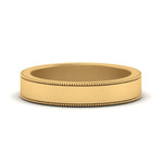 Load image into Gallery viewer, Flat Milgrain Stackable Mens Wedding Band In 14K Yellow Gold | Cuts &amp; Carat
