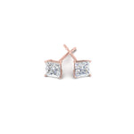 Load image into Gallery viewer, 0.50 To 5 Carat Princess Cut Lab Created Diamond Stud Earring For Women 14K Gold
