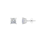 Load image into Gallery viewer, 0.50 To 5 Carat Princess Cut Lab Created Diamond Stud Earring For Women 14K Gold
