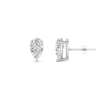 Load image into Gallery viewer, 1/2-5 Carat Pear Shaped Lab Created Diamond Stud Earring For Women 14K Gold
