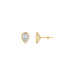 Load image into Gallery viewer, 0.50 To 5 Carat Lab Diamond Pear Stud Bezel Set Earring For Women 14K Gold
