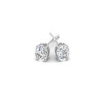 Load image into Gallery viewer, 1/2 To 5 Ctw Oval Cut Basket Lab Diamond Stud Earring 14K Gold
