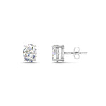 Load image into Gallery viewer, 1/2 To 5 Ctw Oval Cut Basket Lab Diamond Stud Earring 14K Gold
