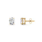 Load image into Gallery viewer, 1/2 To 5 Ctw Oval Cut Basket Lab Diamond Stud Earring 14K Gold
