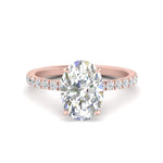 Load image into Gallery viewer, Under Halo Pave Lab Diamond Ring 14K Gold
