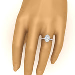 Load image into Gallery viewer, Under Halo Pave Lab Diamond Ring 14K Gold
