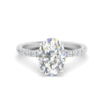 Load image into Gallery viewer, Under Halo Pave Lab Diamond Ring 14K Gold
