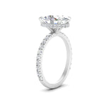 Load image into Gallery viewer, Under Halo Pave Lab Diamond Ring 14K Gold
